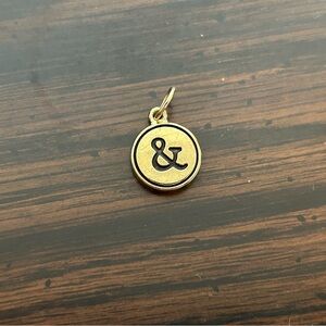 Gold Ampersand Pendant Charm
